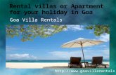Rental villas or apartment for your holiday in