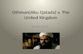 Othman v United Kingdom [2012]