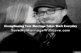 Strengthening Your Marriage Takes Work Everyday