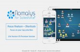 Nomalys for Salesforce - Lite VS Premium: Shortcuts Feature
