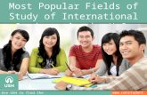 Most Popular Fields of Study of International Students in the U.S.