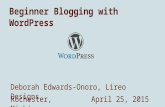 Beginner Blogging with WordPress