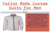 Tailor Made Custom Suit For Men