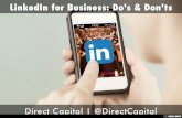 LinkedIn for Business: Do's & Don'ts