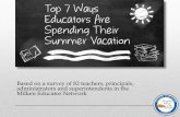Top 7 Ways Educators are Spending their Summer Vacation