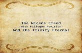 The nicene creed and the trinity eternal
