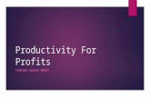 Productivity for profits