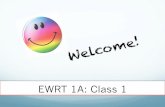 Ewrt1 a w15 class 1