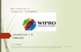 Mock projection of Financial Statement of Wipro