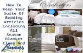 How to keep your suite of bedding articles including all season blanket clean and fresh