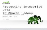 Protecting Enterprise Data in Apache Hadoop