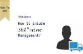 How to ensure 360 ° driver management