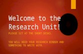 Research Unit 2015  Presearch