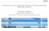 Introduction to the practical aspects of programming for IBM Blue Gene/P