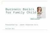 Business Basics for Family Child Care