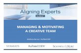 Creative Team Motivation and Management