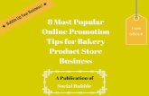 8 most popular online promotion tips for bakery product store business