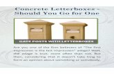 Concrete Letterboxes - Some Steps You Need to Know