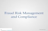Fraud risk management and compliance
