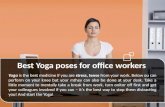 Best Yoga poses for office workers