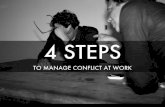 4 steps to Manage Conflict at Work
