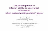 The development of infants' ability to use verbal information when understanding others’ goals, Hyun-joo Song