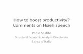 How to boost productivity_Comments on Hsieh speech_Paolo Sestiti_Productivity Summit_6-7 July 2015_Mexico