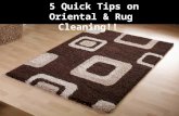5 Quick Tips On Oriental & Rug Cleaning!!