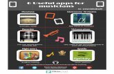 6 useful apps for musicians. Infographic