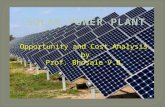 Solar power plant Opportunity and Costing