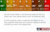 Popular Cigarette Brands vs JAC Vapour E-liquid Flavours