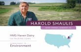 Harold Shaulis describes his commitment to the environment as a U.S. dairy farmer