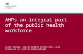 AHP's an integral part of the public health workforce - Linda Hindle
