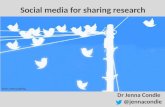 Social media for sharing research
