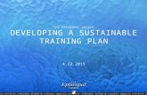 Developing a Sustainable Training Plan