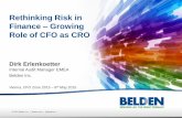Rethinking Risk in Finance – Growing Role of CFO as CRO - Dirk erlenkoetter