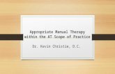 Appropriate manual therapy within the Athletic Trainer Scope of Practice