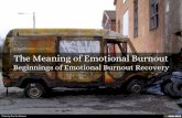 The Meaning of Emotional Burnout