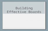 Building effective boards