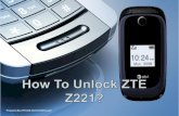 How To Unlock AT&T / T-mobile / vodafone / Digicel / o2 / china mobile / orange ZTE Z221?