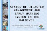 STATUS OF DISASTER MANAGEMENT AND EARLY WARNING SYSTEM IN THE MALDIVES