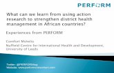What can we learn from using action research to strengthen district health management in African countries?