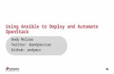 Andy McCrae, Rackspace - Using Ansible to Deploy and Automate OpenStack, OpenStack Israel 2015
