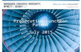Patent Prosecution Lunch of July 2015