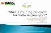 S Woodward - What is your quest for software analytics