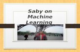 Saby on machine learning