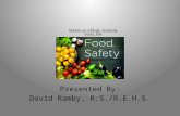 PIC (Person-In-Charge) Level One Food Safety Training