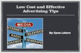 Low Cost and Effective Advertising Tips | Cyrus Lafarre
