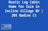 Rustic Log Cabin Home for Sale in Incline Village NV | 205 Nadine Ct