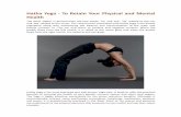 Hatha Yoga - To Retain Your Physical And Mental Health